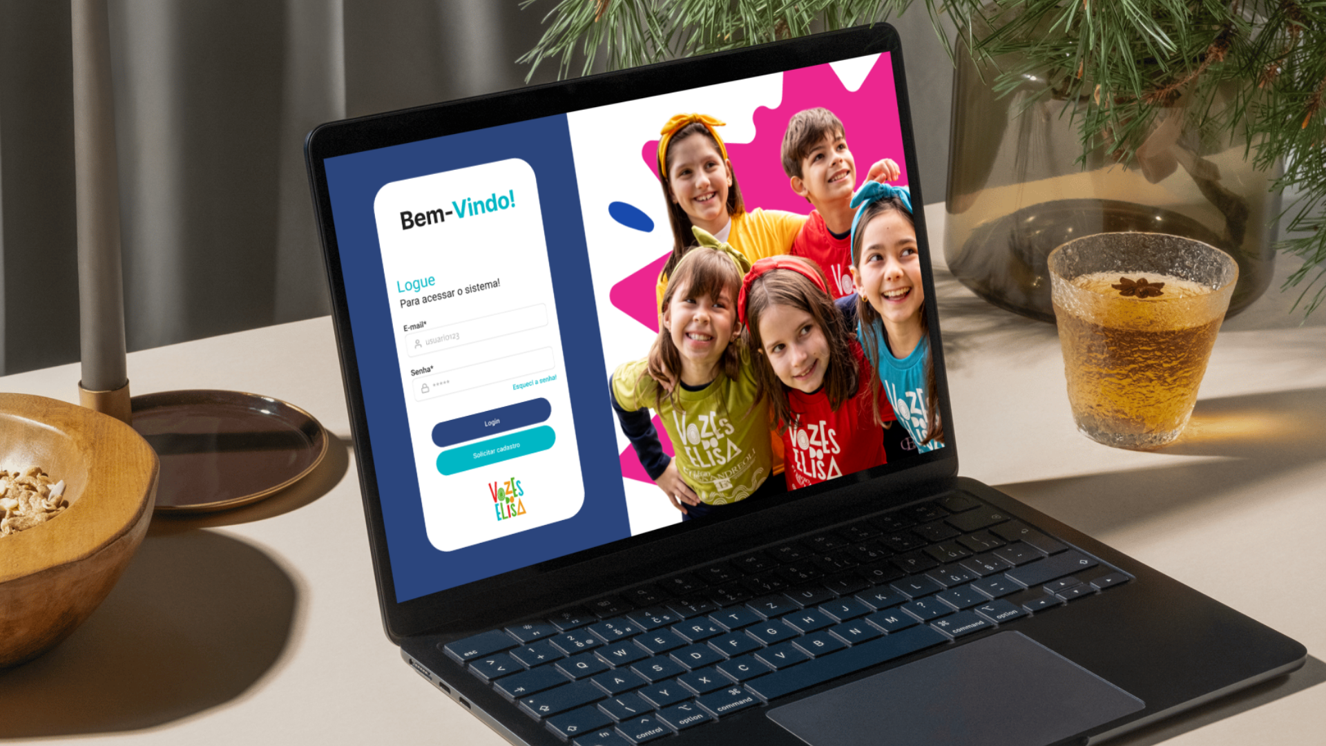 Tela de login desktop